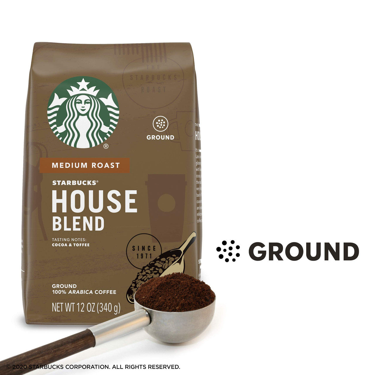 Starbucks Medium House Blend Ground Coffee, 340g/12oz {Imported from Canada}